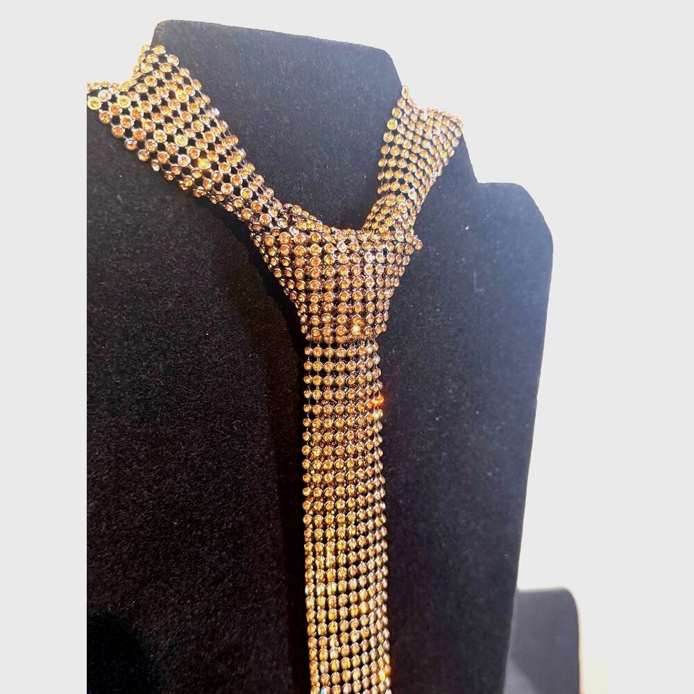 2 - Rhinestone Ties | Silver & Rose Gold - Picture 3 of 6